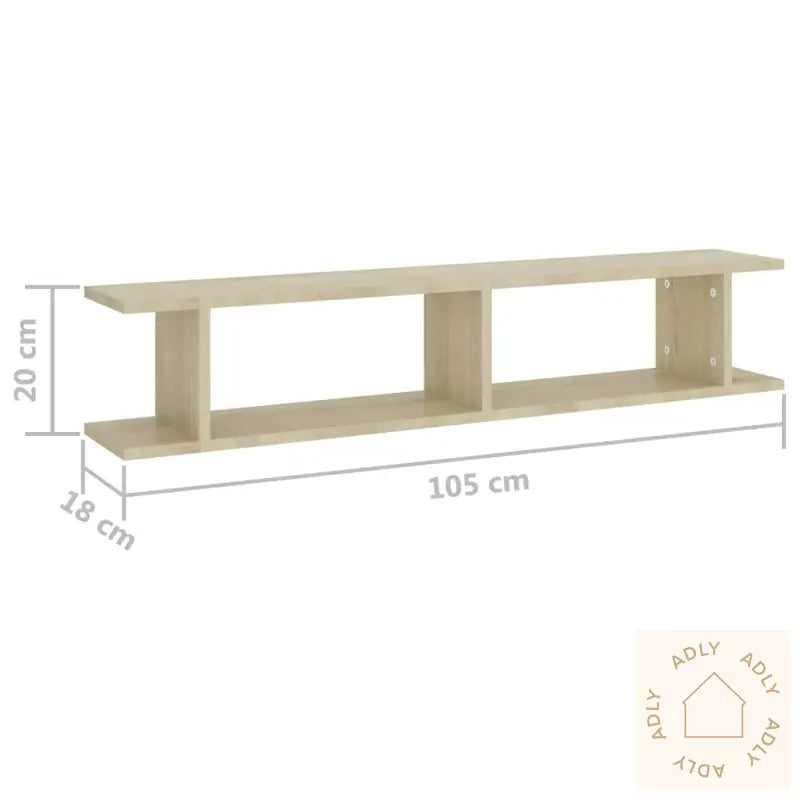 Vegghyller 2 Stk Sonoma Eik 105X18X20 Cm Konstruert Tre