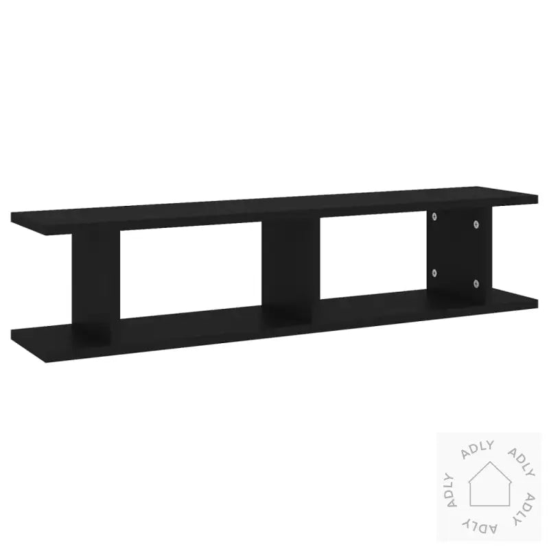 Vegghyller 2 Stk Svart 90X18X20 Cm Konstruert Tre
