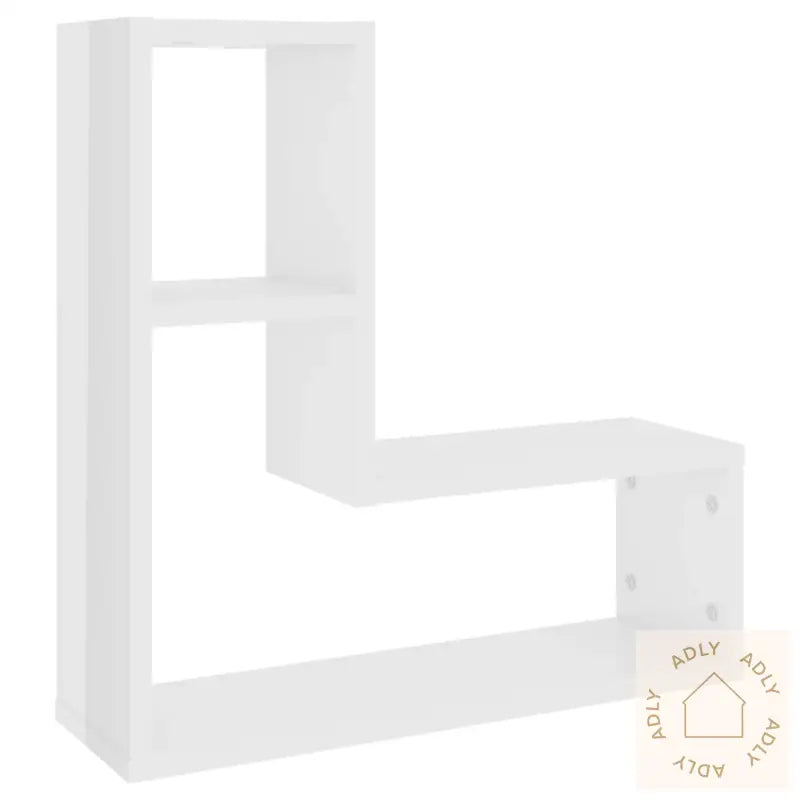 Vegghyller 2 Stk Høyglans Hvit 50X15X50 Cm Konstruert Tre