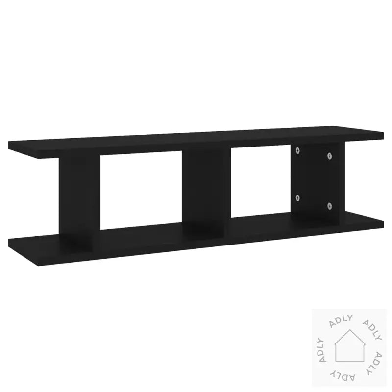 Vegghyller 2 Stk Svart 75X18X20 Cm Konstruert Tre