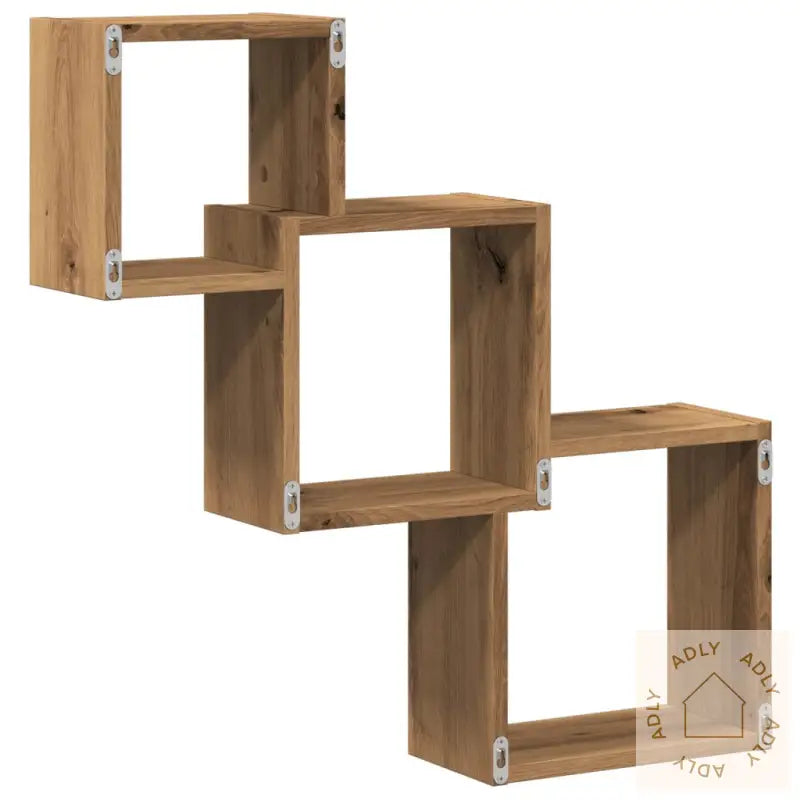 Vegghyller Kubeformet Artisan Eik 68X15X68 Cm Konstruert Tre