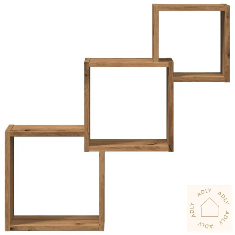 Vegghyller Kubeformet Artisan Eik 68X15X68 Cm Konstruert Tre