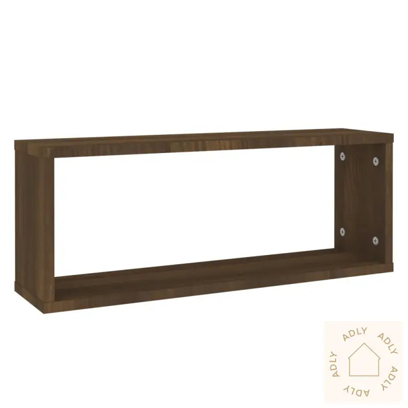 Vegghyller Kube 4 Stk Brun Eik 60X15X23 Cm Konstruert Tre