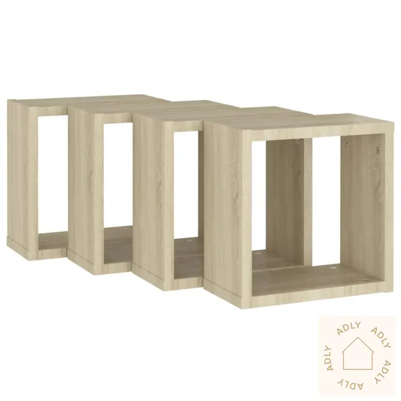 Vegghyller Kubeformet 4 Stk Sonoma Eik 30X15X30 Cm