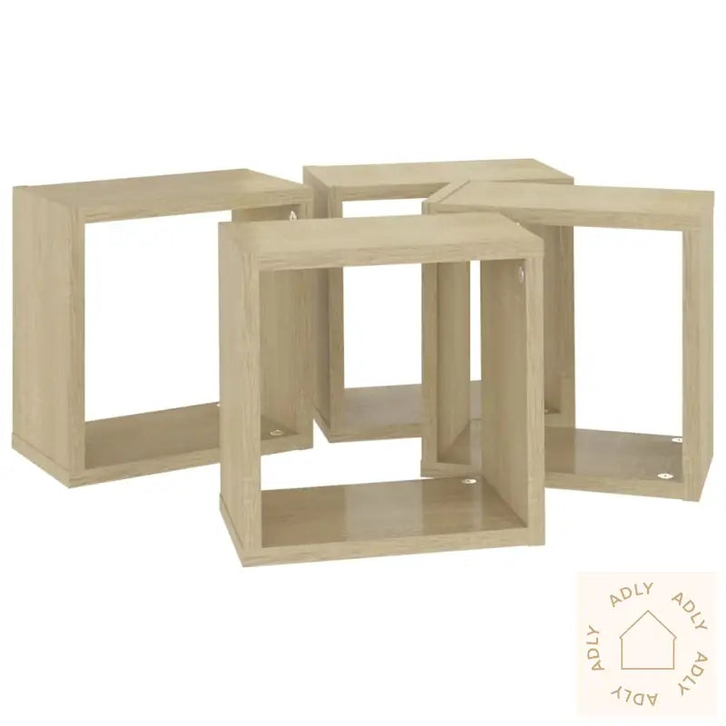 Vegghyller Kubeformet 4 Stk Sonoma Eik 26X15X26 Cm