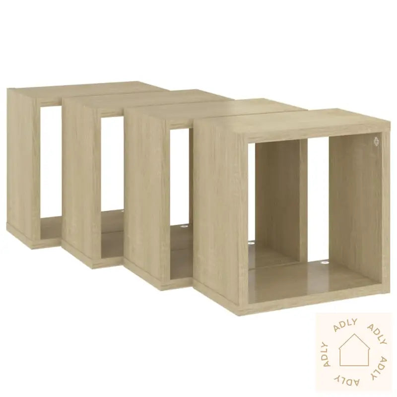 Vegghyller Kubeformet 4 Stk Sonoma Eik 26X15X26 Cm