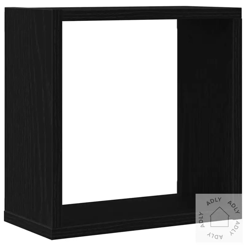 Vegghyller Kube 4 Stk Svart Eik 30X15X30 Cm Konstruert Tre