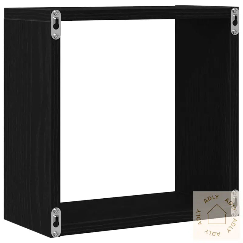 Vegghyller Kube 6 Stk Svart Eik 30X15X30 Cm Konstruert Tre