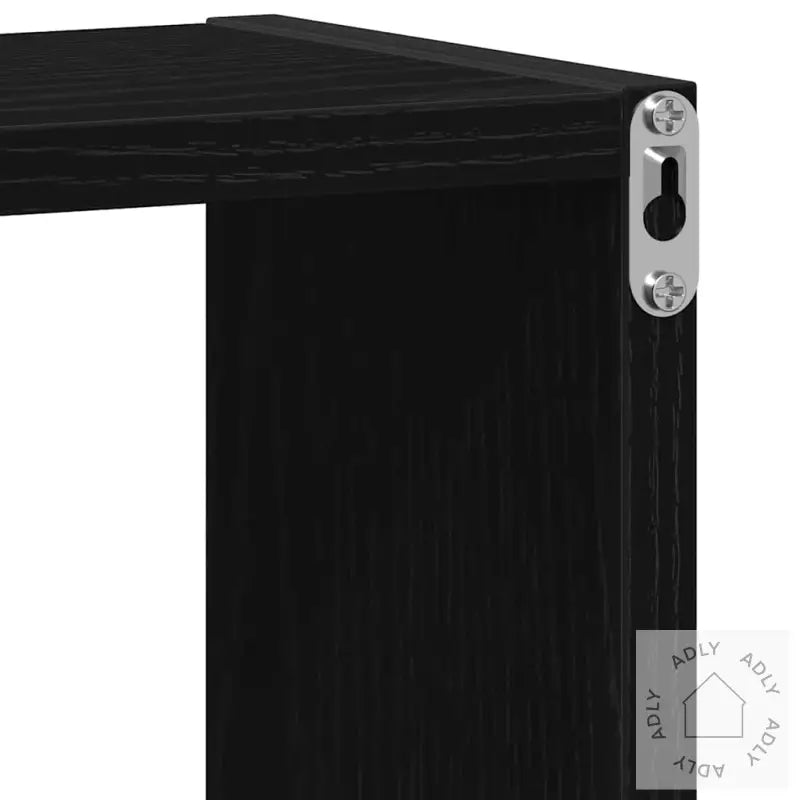 Vegghyller Kube 6 Stk Svart Eik 30X15X30 Cm Konstruert Tre