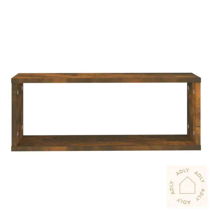 Vegghyller Kube 6 Stk Røkt Eik 60X15X23 Cm Konstruert Tre