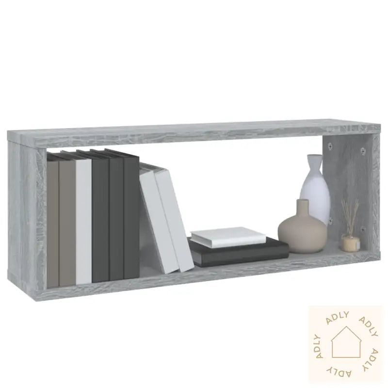 Vegghyller Kube 2 Stk Grå Sonoma 60X15X23 Cm Konstruert Tre