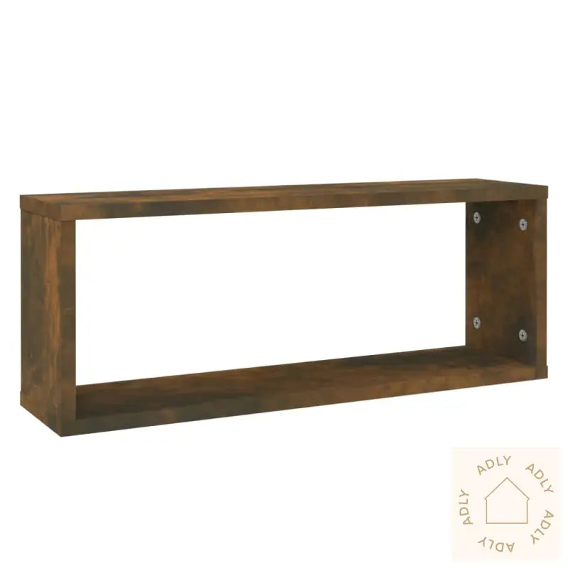 Vegghyller Kube 6 Stk Røkt Eik 60X15X23 Cm Konstruert Tre