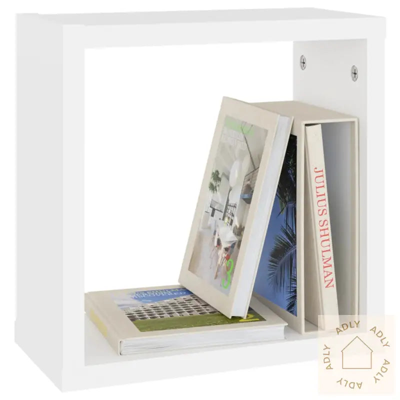 Vegghyller Kubeformet 2 Stk Hvit 30X15X30 Cm