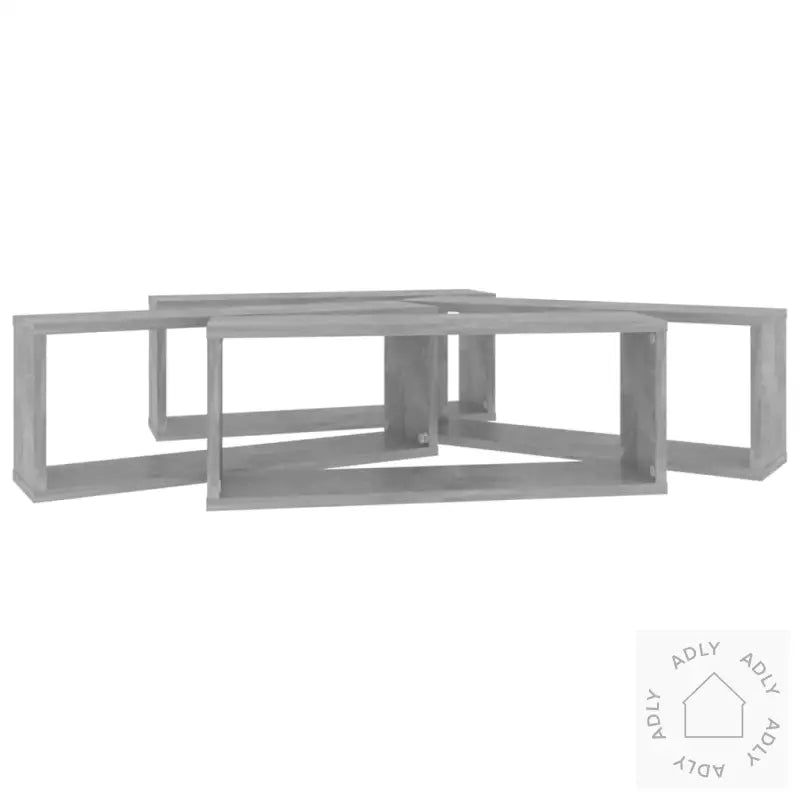 Vegghyller Kubeformet 4 Stk Betonggrå 60X15X23 Cm Sponplate