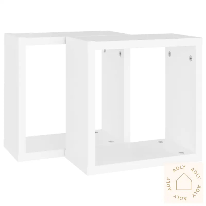 Vegghyller Kubeformet 2 Stk Hvit 30X15X30 Cm
