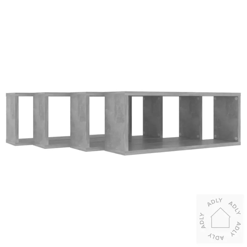 Vegghyller Kubeformet 4 Stk Betonggrå 60X15X23 Cm Sponplate