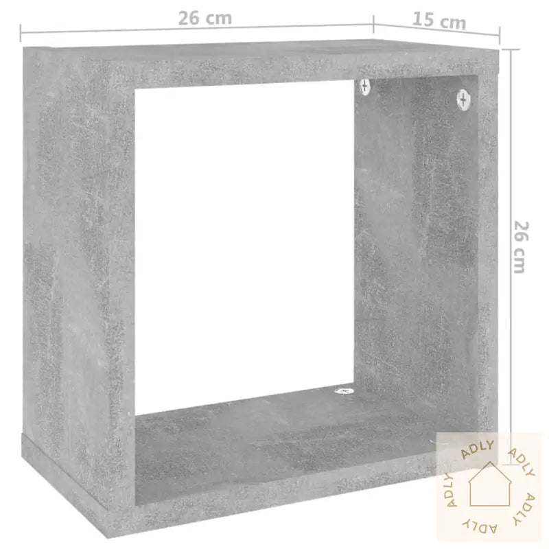 Vegghyller Kubeformet 4 Stk Betonggrå 26X15X26 Cm
