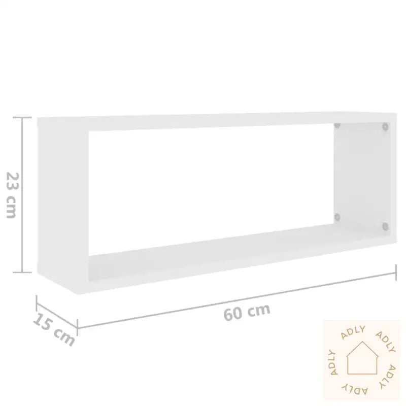 Vegghyller Kubeformet 6 Stk Hvit 60X15X23 Cm Konstruert Tre