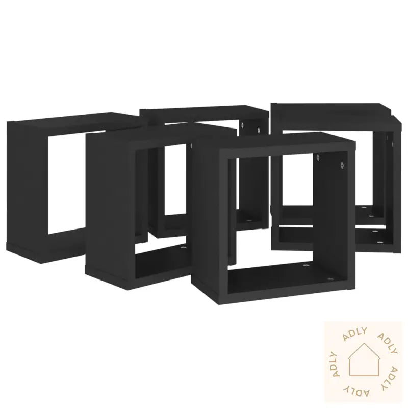 Vegghyller Kubeformet 6 Stk Svart 30X15X30 Cm