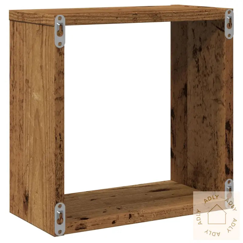 Vegghyller Kube 6 Stk Gammelt Tre 30X15X30 Cm Konstruert Tre