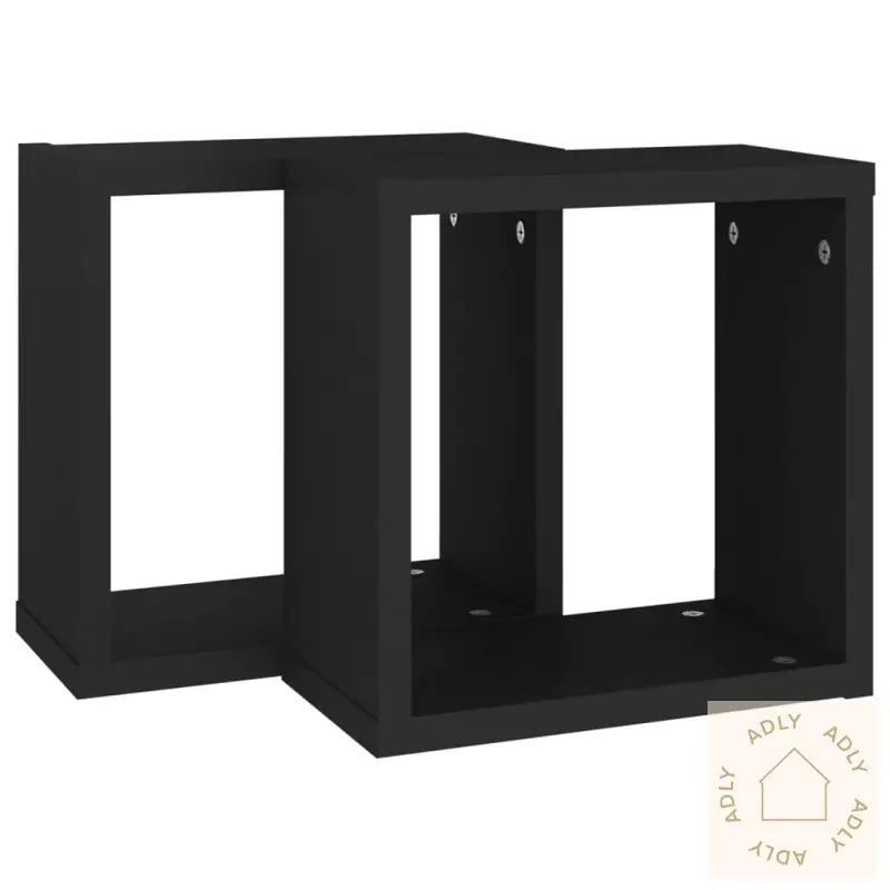 Vegghyller Kubeformet 2 Stk Svart 30X15X30 Cm