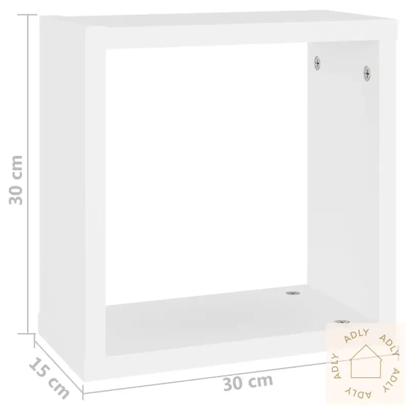 Vegghyller Kubeformet 4 Stk Hvit 30X15X30 Cm