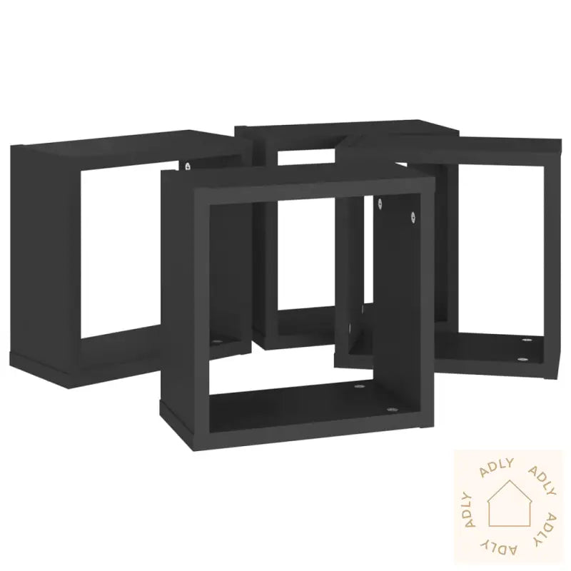 Vegghyller Kubeformet 4 Stk Svart 30X15X30 Cm
