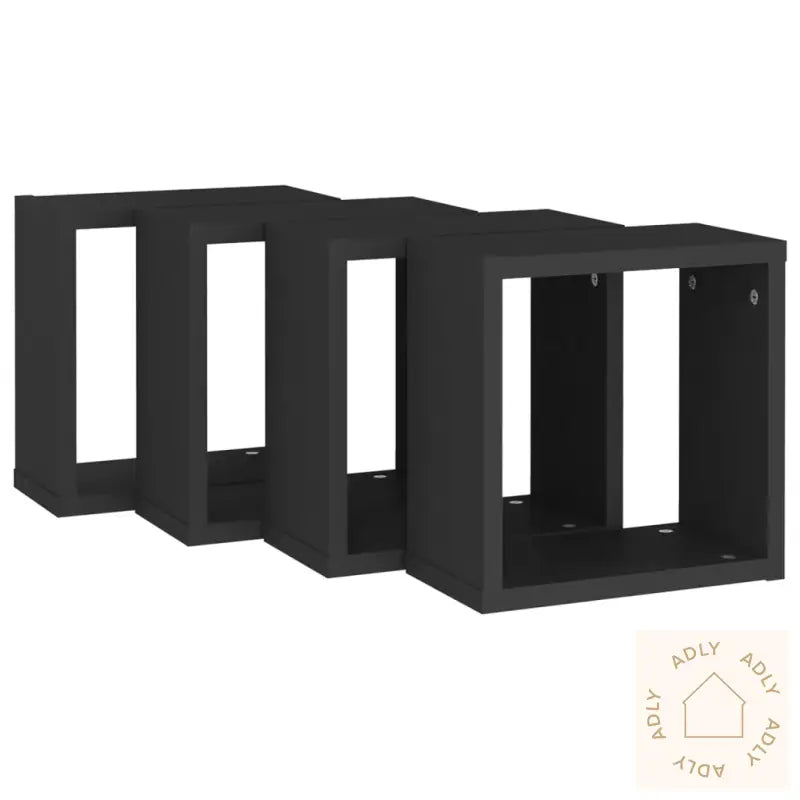 Vegghyller Kubeformet 4 Stk Svart 30X15X30 Cm