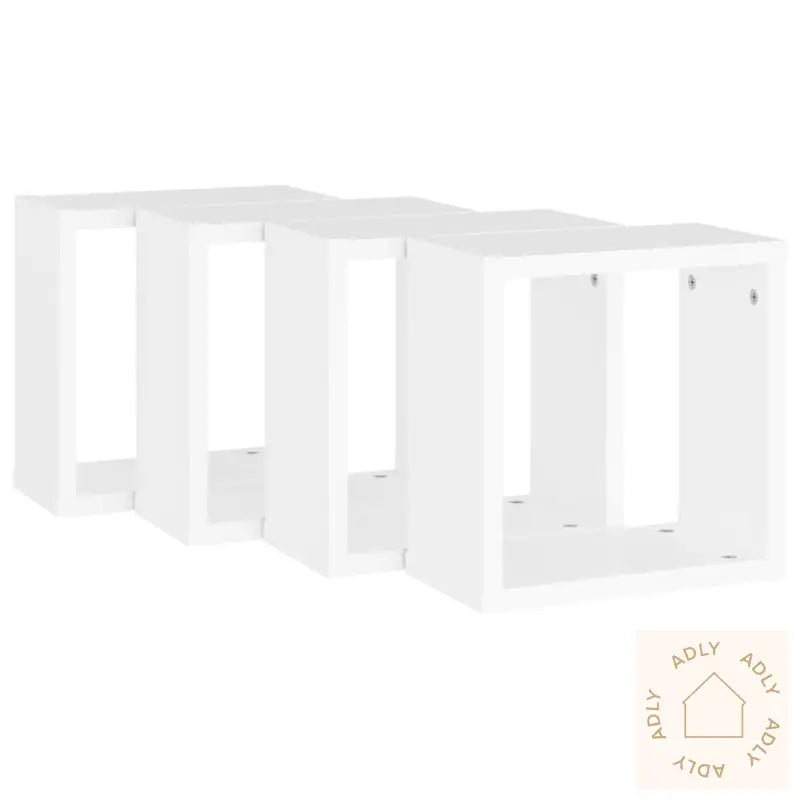 Vegghyller Kubeformet 4 Stk Hvit 30X15X30 Cm