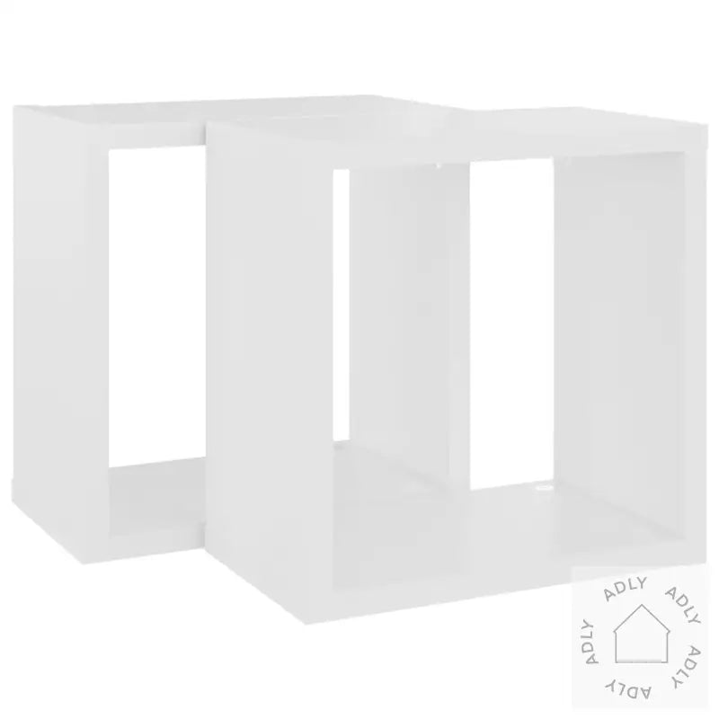 Vegghyller Kubeformet 2 Stk Hvit 26X15X26 Cm