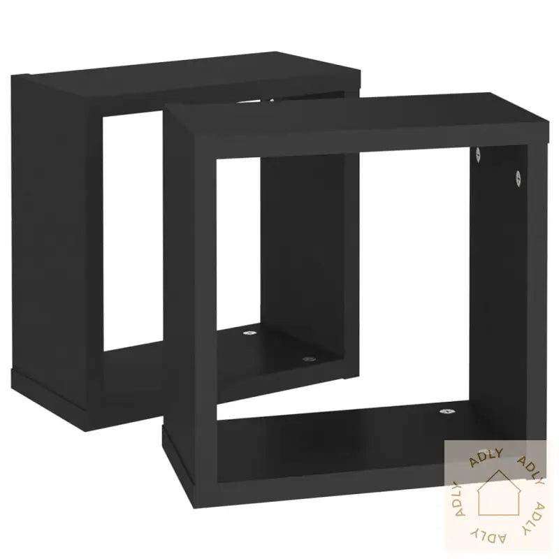Vegghyller Kubeformet 2 Stk Svart 30X15X30 Cm