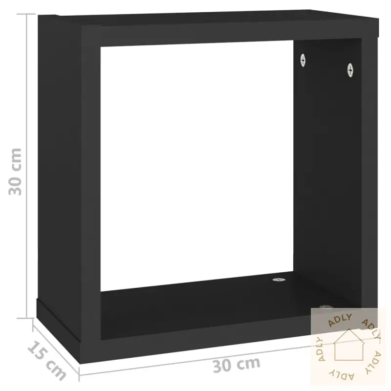 Vegghyller Kubeformet 4 Stk Svart 30X15X30 Cm
