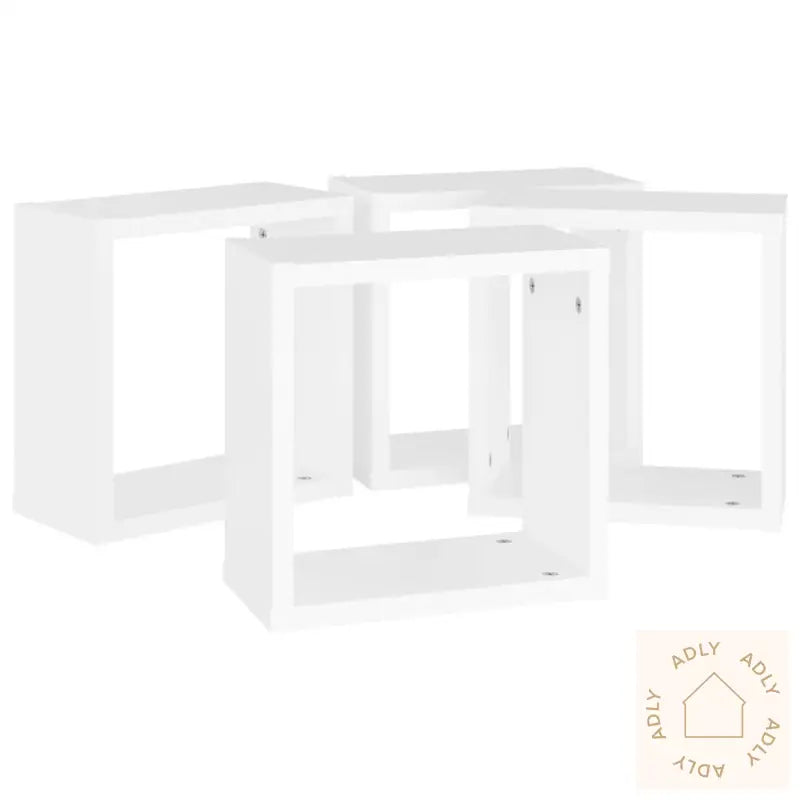 Vegghyller Kubeformet 4 Stk Hvit 30X15X30 Cm