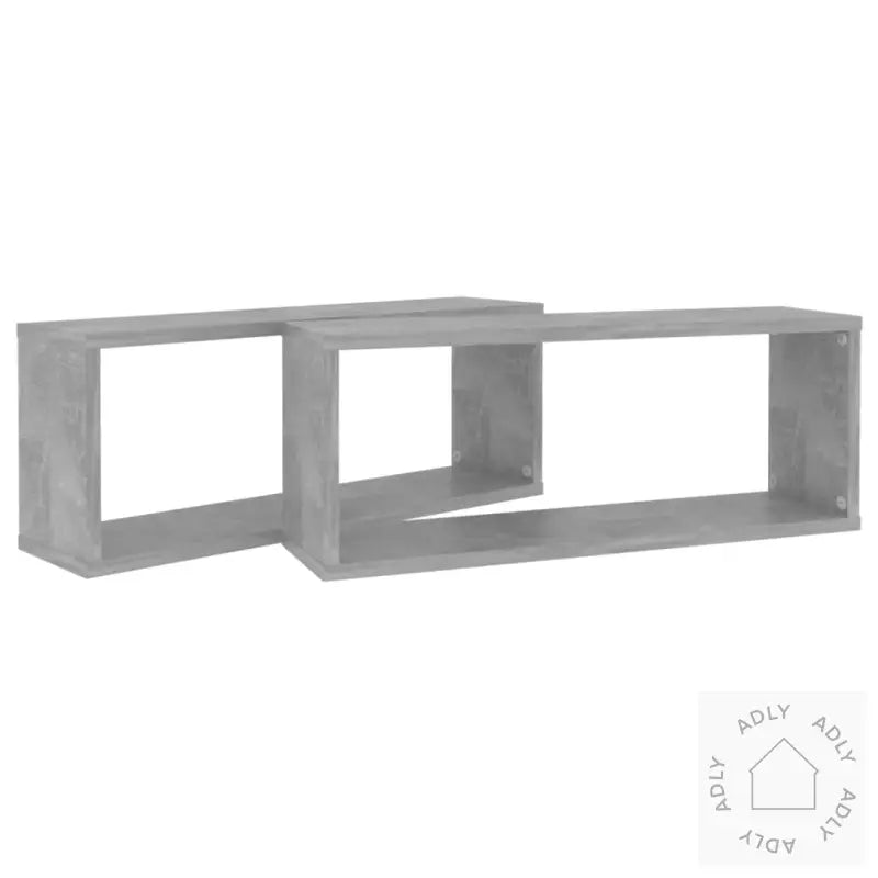 Vegghyller Kubeformet 2 Stk Betonggrå 60X15X23Cm Konstruert Tre