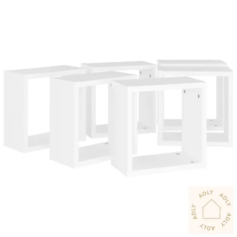 Vegghyller Kubeformet 6 Stk Hvit 30X15X30 Cm
