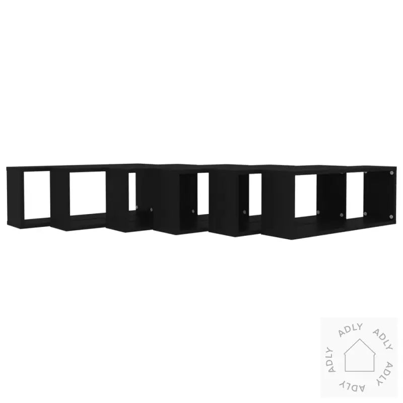 Vegghyller Kubeformet 6 Stk Svart 60X15X23 Cm Konstruert Tre