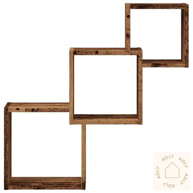 Vegghyller Kubeformet Gammelt Tre 68X15X68 Cm Konstruert Tre