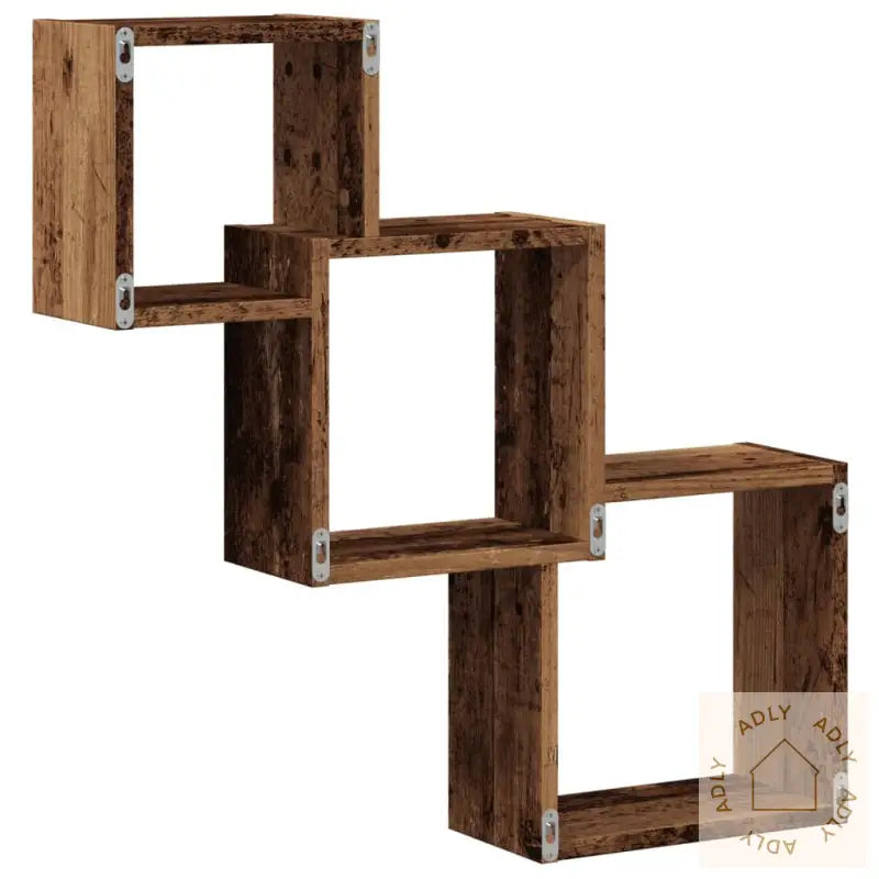 Vegghyller Kubeformet Gammelt Tre 68X15X68 Cm Konstruert Tre