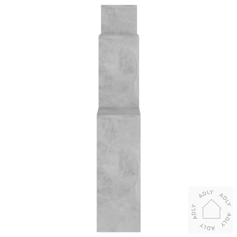 Kubeformet Vegghylle Betonggrå 80X15X78,5 Cm Konstruert Tre