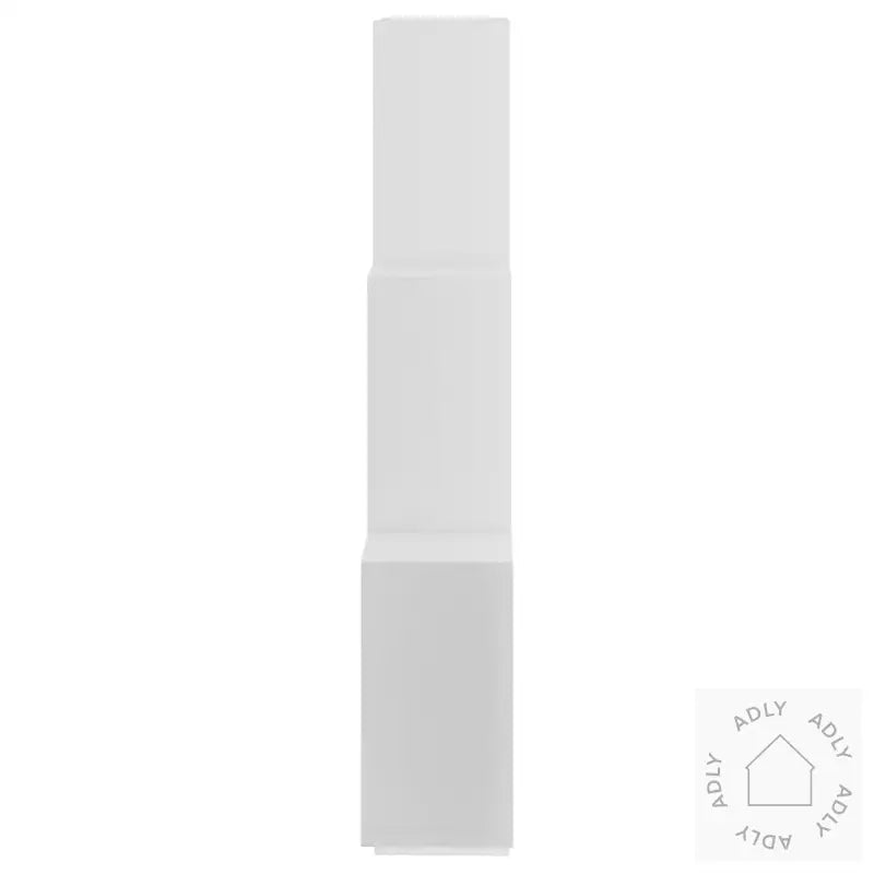 Kubeformet Vegghylle Hvit 78X15X93 Cm Konstruert Tre