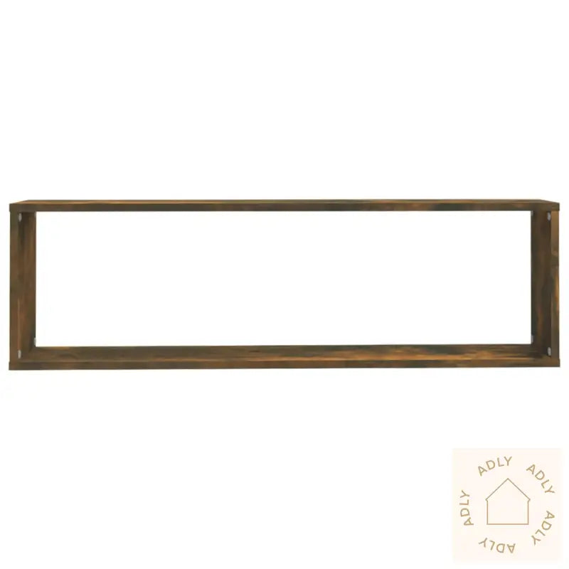 Vegghyller Kube 4 Stk Røkt Eik 100X15X30 Cm Konstruert Tre