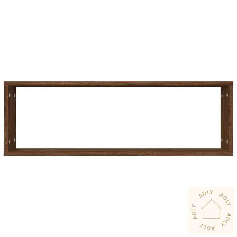 Vegghyller Kube 2 Stk Brun Eik 80X15X26,5 Cm Konstruert Tre