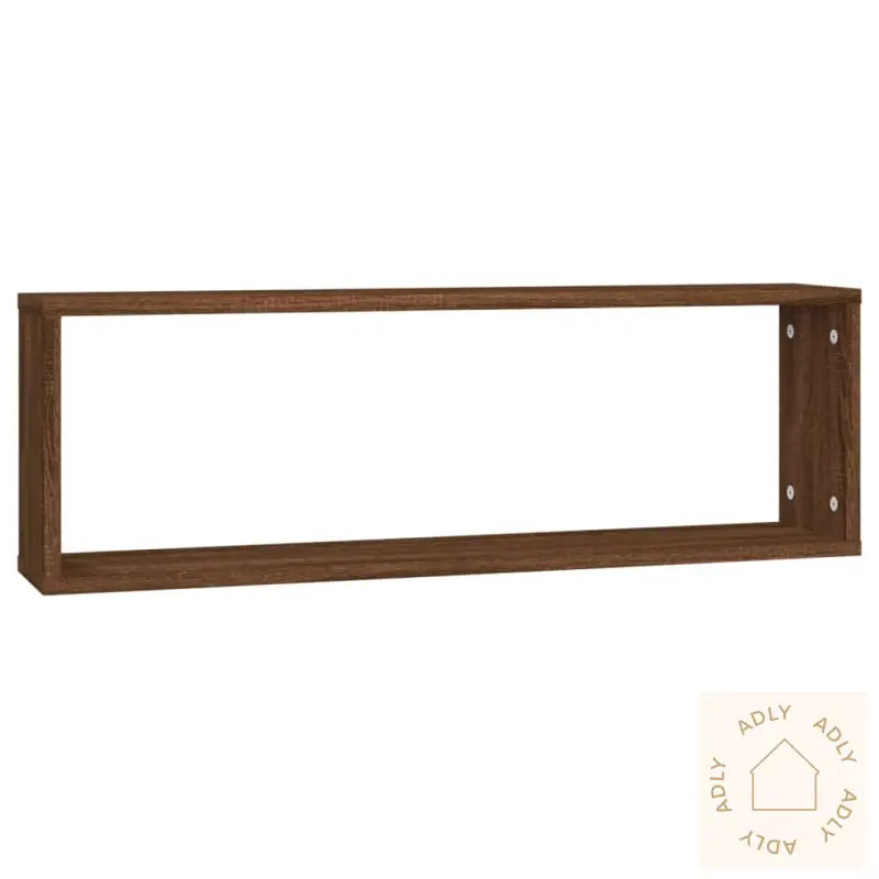 Vegghyller Kube 2 Stk Brun Eik 80X15X26,5 Cm Konstruert Tre