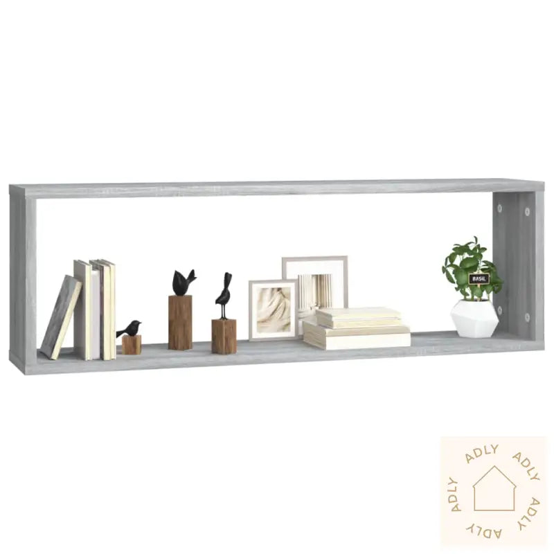 Vegghyller Kube 2 Stk Grå Sonoma 80X15X26,5 Cm Konstruert Tre