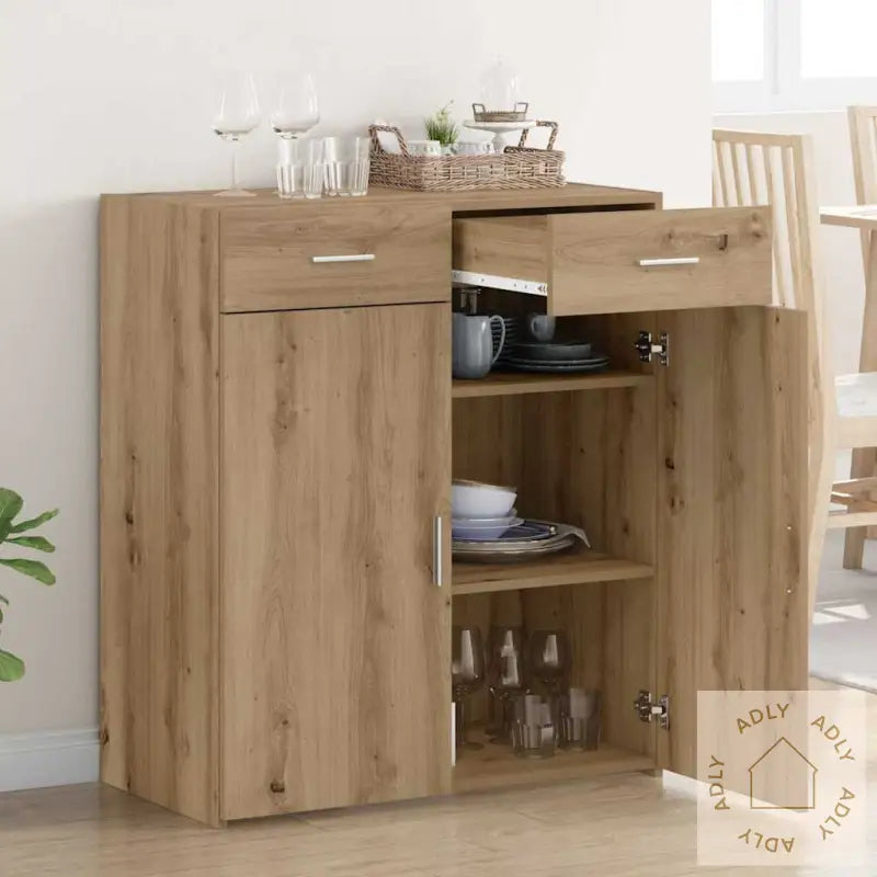 Lagringsskap Artisan Eik 80X42.5X93.5 Cm Konstruert Tre