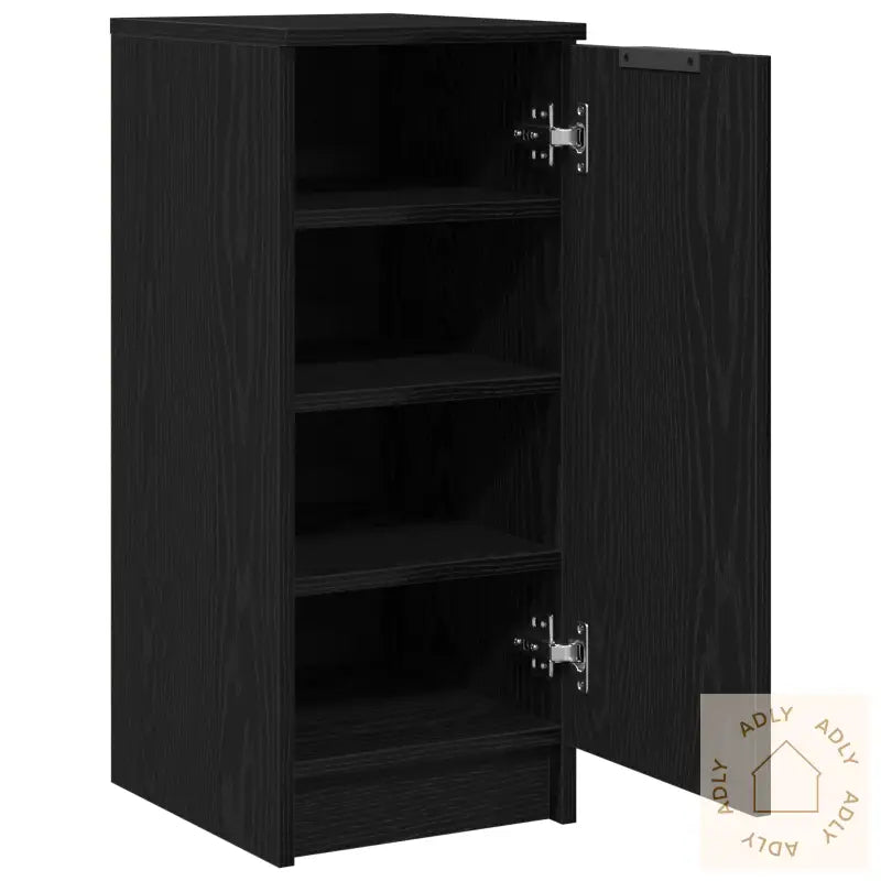 Skoskap I Svart Eik 30X35X70 Cm Av Konstruert Tre