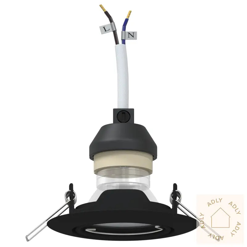 Recessed Spotlights 6 Stk Runde Gu10 Svart Ø90 Mm Stål