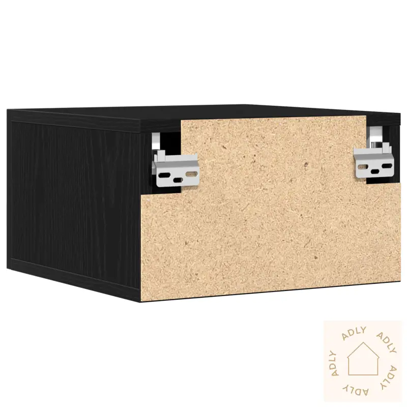 Kantskap Vegghengt Svart Eik 35X35X20 Cm