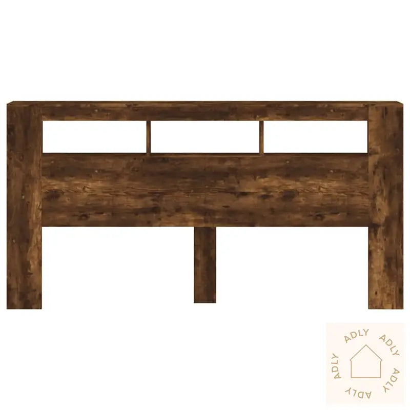 Sengegavl Med Led Røkt Eik 200X18,5X103,5 Cm Konstruert Tre