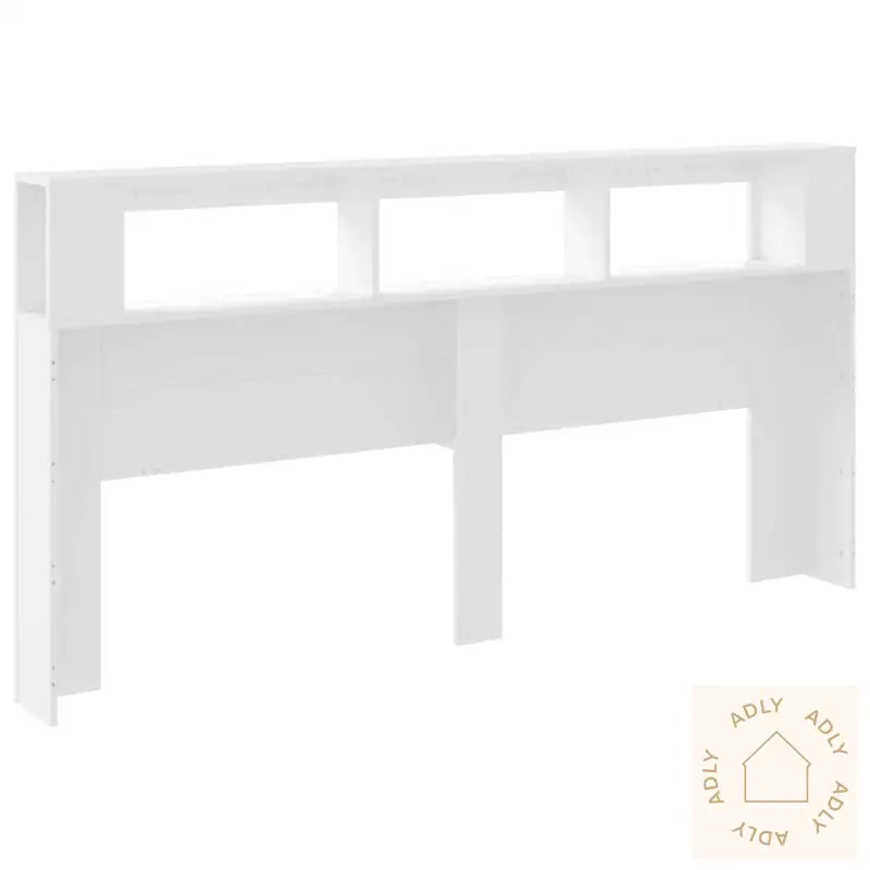 Sengegavl Med Led Hvit 200X18,5X103,5 Cm Konstruert Tre
